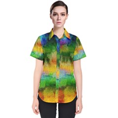 Pattern Texture Background Color Women s Short Sleeve Shirt