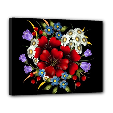 Flower Decoration Bouquet Of Flowers Canvas 14  X 11  (stretched) by Sapixe