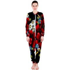 Flower Decoration Bouquet Of Flowers Onepiece Jumpsuit (ladies) 