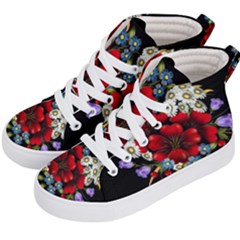 Flower Decoration Bouquet Of Flowers Kid s Hi-top Skate Sneakers by Sapixe