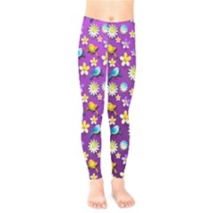 Default Floral Tissue Curtain Kids  Legging