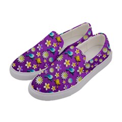 Default Floral Tissue Curtain Women s Canvas Slip Ons by Sapixe