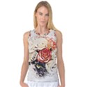 Flowers Background Wallpaper Art Women s Basketball Tank Top View1