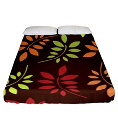 Leaves Foliage Pattern Design Fitted Sheet (california King Size)