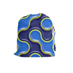 Pattern Curve Design Seamless Drawstring Pouch (large) by Sapixe
