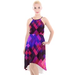 Pattern Seamless Pattern Tile High-low Halter Chiffon Dress  by Sapixe