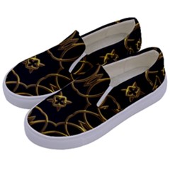 Seamless Pattern Abstract Kids  Canvas Slip Ons by Sapixe