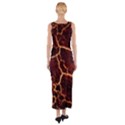 Lava Cracked Background Fire Fitted Maxi Dress View2