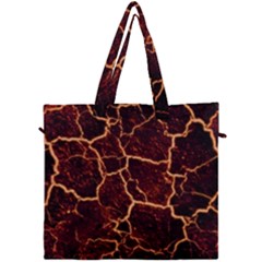 Lava Cracked Background Fire Canvas Travel Bag