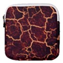 Lava Cracked Background Fire Mini Square Pouch View1