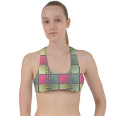 Seamless Pattern Seamless Design Criss Cross Racerback Sports Bra