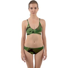 Seamless Pattern Texture Background Wrap Around Bikini Set by Sapixe