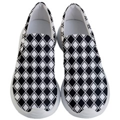 Square Diagonal Pattern Seamless Women s Lightweight Slip Ons