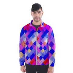 Squares Pattern Geometric Seamless Windbreaker (men)