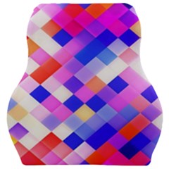 Squares Pattern Geometric Seamless Car Seat Velour Cushion 