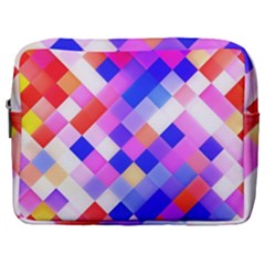 Squares Pattern Geometric Seamless Make Up Pouch (large)