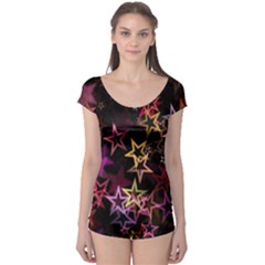 Stars Background Pattern Seamless Boyleg Leotard  by Sapixe