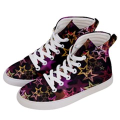 Stars Background Pattern Seamless Women s Hi-top Skate Sneakers