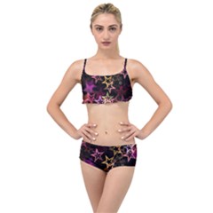 Stars Background Pattern Seamless Layered Top Bikini Set by Sapixe