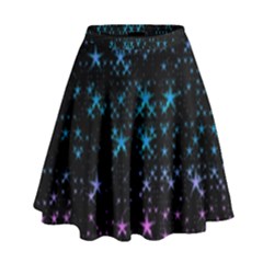 Stars Pattern Seamless Design High Waist Skirt