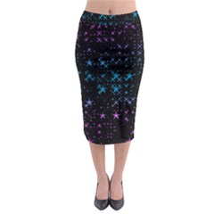 Stars Pattern Seamless Design Midi Pencil Skirt