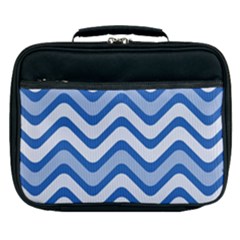 Waves Wavy Lines Pattern Design Lunch Bag by Sapixe
