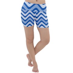 Waves Wavy Lines Pattern Design Lightweight Velour Yoga Shorts