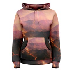 Volcanoes Magma Lava Mountains Women s Pullover Hoodie