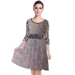 Wordsworth Grey Mix Quarter Sleeve Waist Band Dress