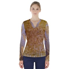 Margery Mix  V-Neck Long Sleeve Top