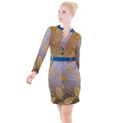 Margery Mix  Button Long Sleeve Dress