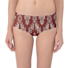 Chorley Weave Brown Mid-waist Bikini Bottoms