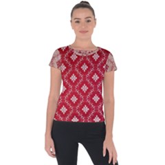 Chorley Weave Red Short Sleeve Sports Top 
