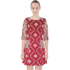 Chorley Weave Red Pocket Dress by DeneWestUK