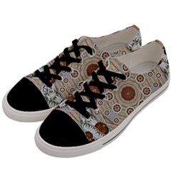 Flower Wreath In The Jungle Wood Forest Men s Low Top Canvas Sneakers by pepitasart