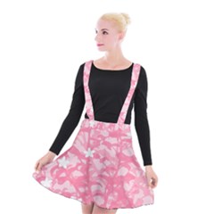 Plant Flowers Bird Spring Suspender Skater Skirt