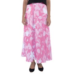 Plant Flowers Bird Spring Flared Maxi Skirt