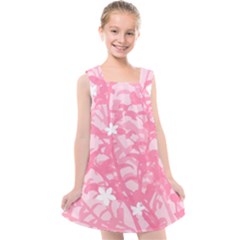 Plant Flowers Bird Spring Kids  Cross Back Dress by Sapixe