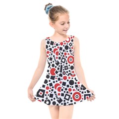 Square Objects Future Modern Kids  Skater Dress Swimsuit by Sapixe