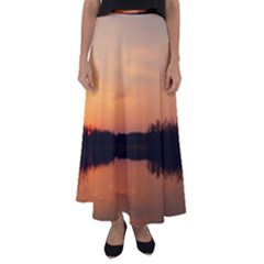 Sunset Nature Flared Maxi Skirt