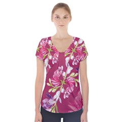 Motif Design Textile Design Short Sleeve Front Detail Top