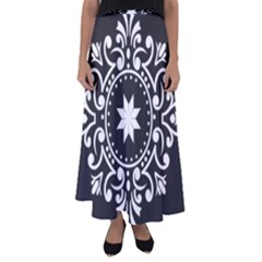 Table Pull Out Computer Graphics Flared Maxi Skirt