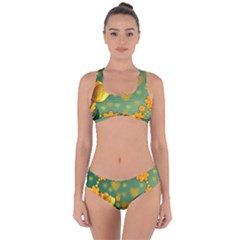 Background Design Texture Tulips Criss Cross Bikini Set by Sapixe