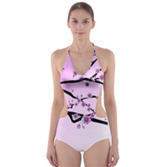 Essential Oils Flowers Nature Plant Cut-out One Piece Swimsuit by Sapixe