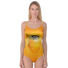 Orange Drink Splash Poster Camisole Leotard 