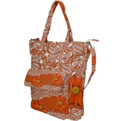 Flower Floral Heart Background Shoulder Tote Bag