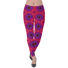 Retro Abstract Boho Unique Velvet Leggings