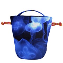 Jellyfish Sea Diving Sea Animal Drawstring Bucket Bag by Sapixe