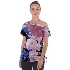 Flower Cherry Wood Tree Flowers Tie-up Tee