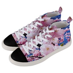 Flower Cherry Wood Tree Flowers Men s Mid-top Canvas Sneakers